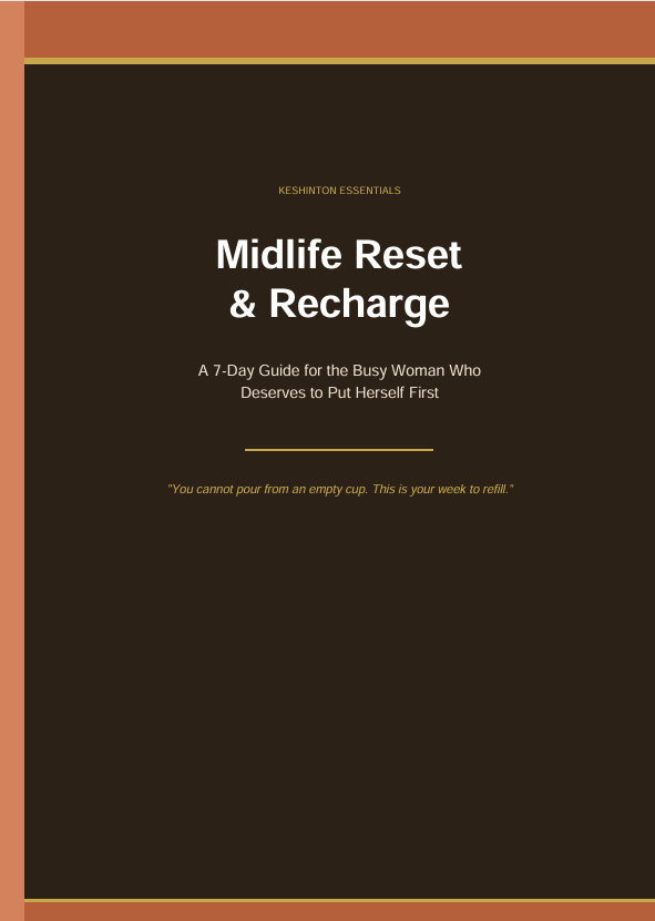 7-Day Midlife Reset and Recharge Wellness Guide digital download cover – Keshinton Essentials