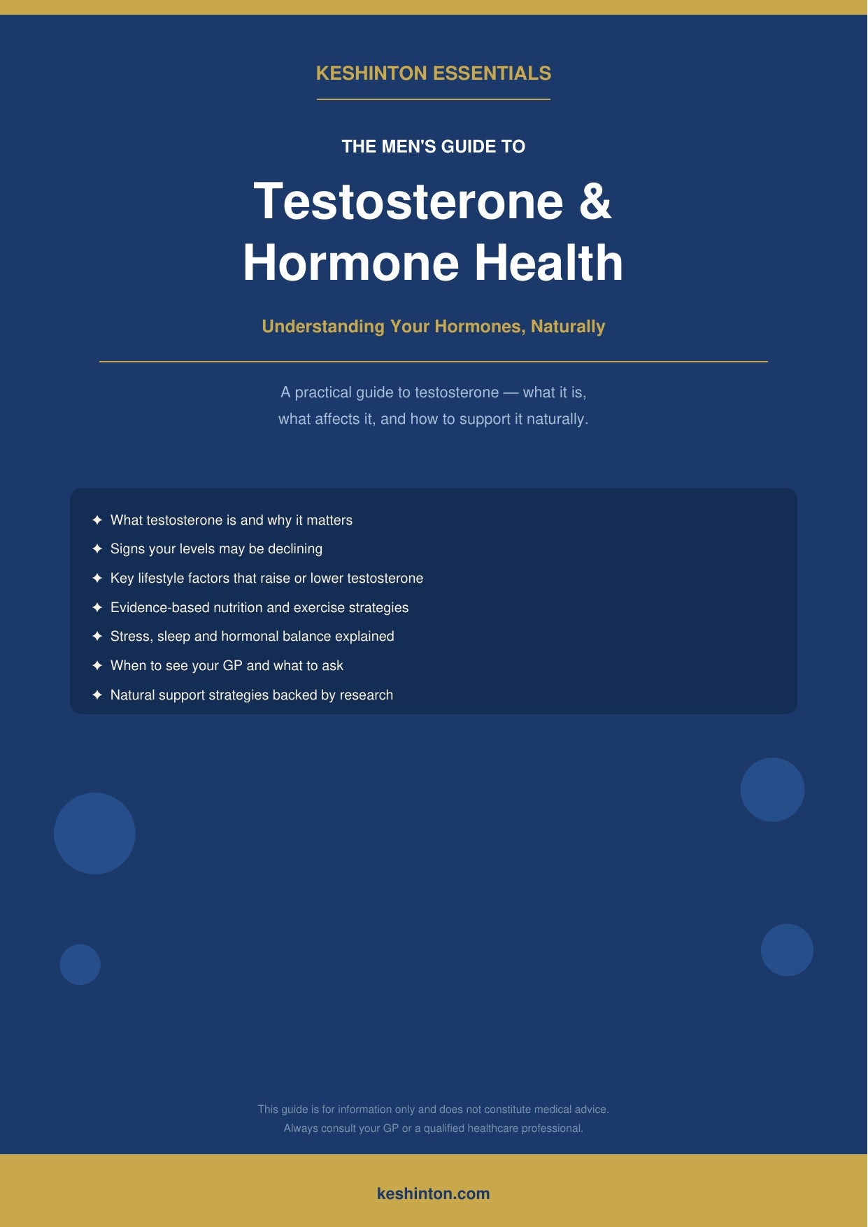 Men's Testosterone & Hormone Health Guide — Natural Boost (Digital Download)
