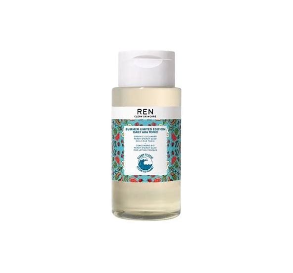 Ren Daily AHA Tonic 250ml summer limited edition bottle front