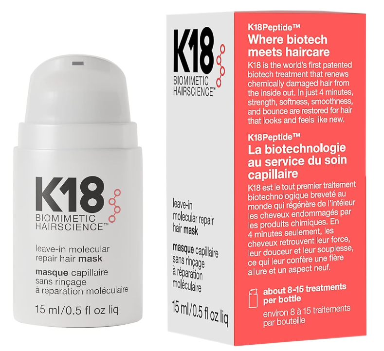 K18 Leave-In Molecular Repair Hair Mask 50ml tube front packaging