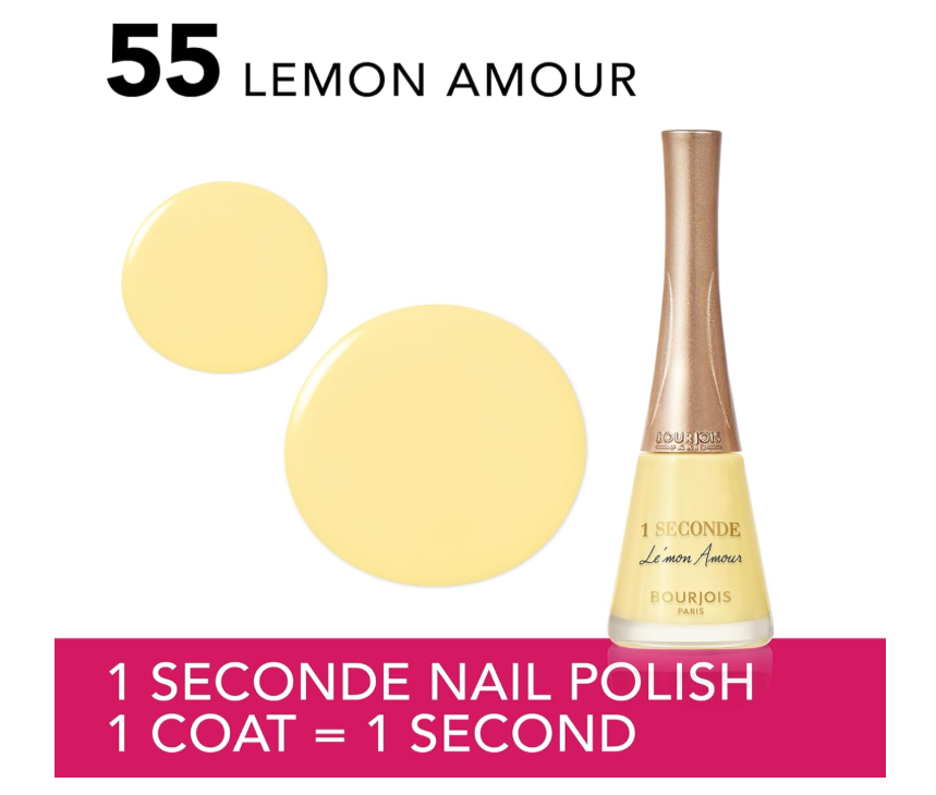 Bourjois Colour Collection Trio — Le'Mon Amour yellow shade swatch on nails