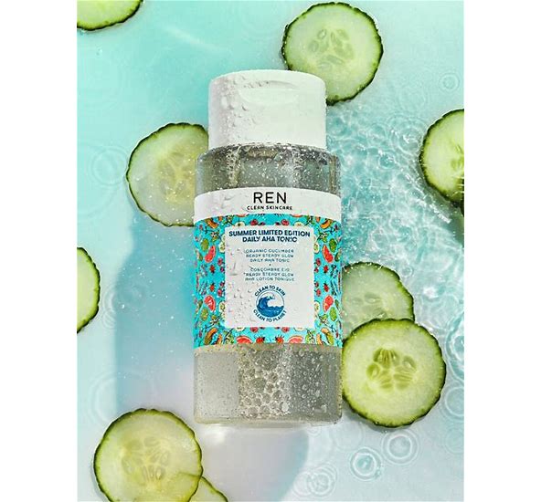 Ren Summer Limited Edition Daily AHA Tonic 250ml – exfoliating toner with glycolic and lactic acid