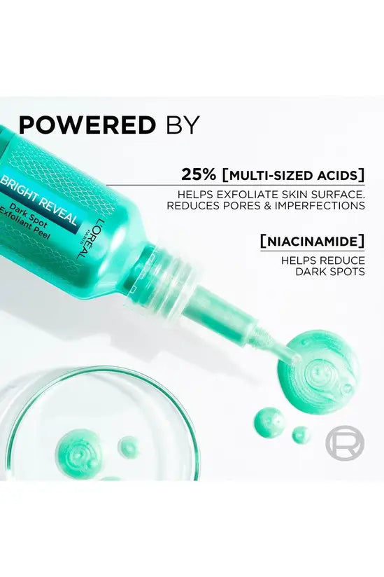 L'Oreal Bright Reveal Exfoliant Peel texture on skin