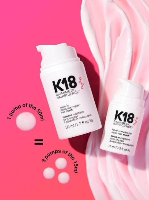 K18 Leave-In Molecular Repair Hair Mask 50ml results lifestyle shot