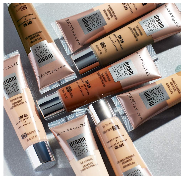 Maybelline Dream Urban Cover All-In-One Foundation 30ml packaging detail