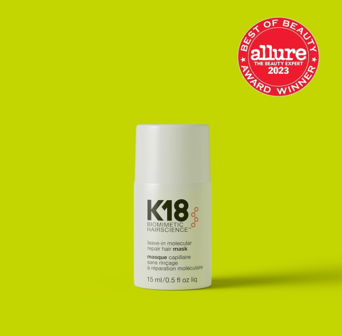 K18 Leave-In Hair Mask 50ml packaging detail shot