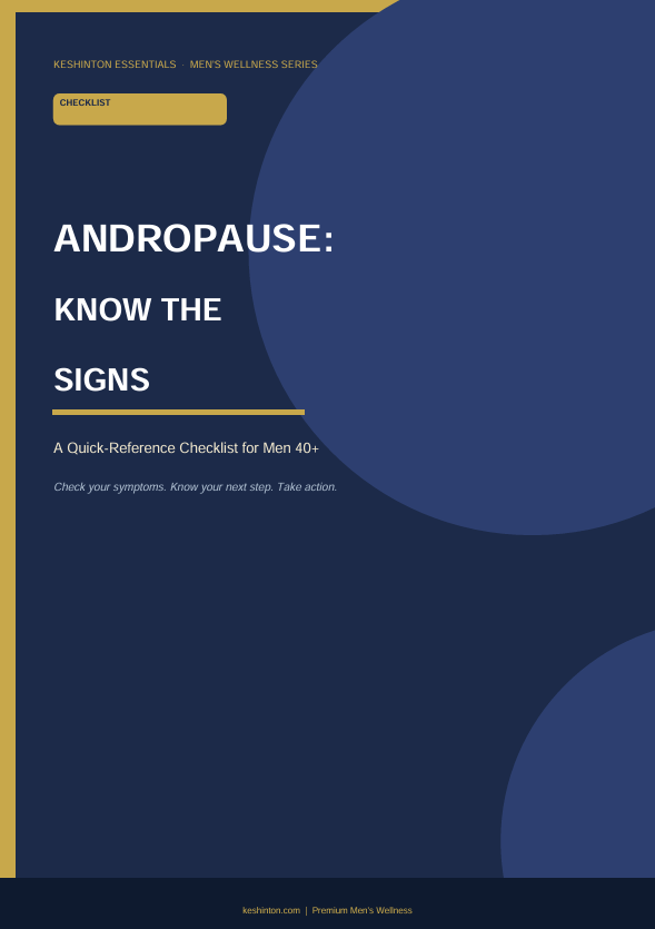 Andropause Know the Signs Quick Checklist digital download cover – Keshinton Essentials