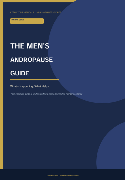 The Men's Andropause Guide digital download cover – Keshinton Essentials
